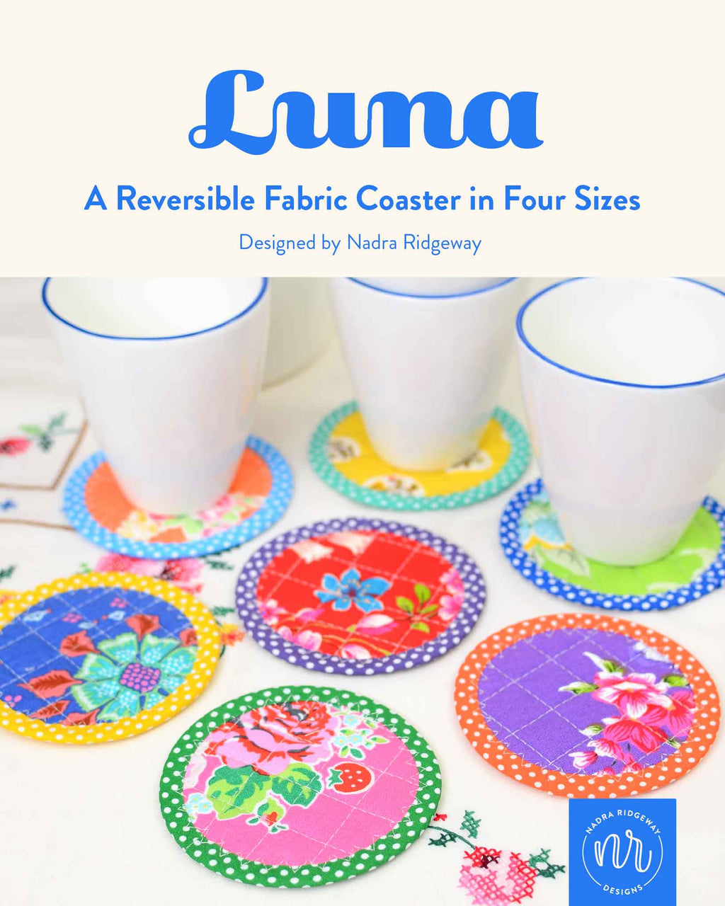 Luna Fabric Coaster - PDF Sewing Pattern