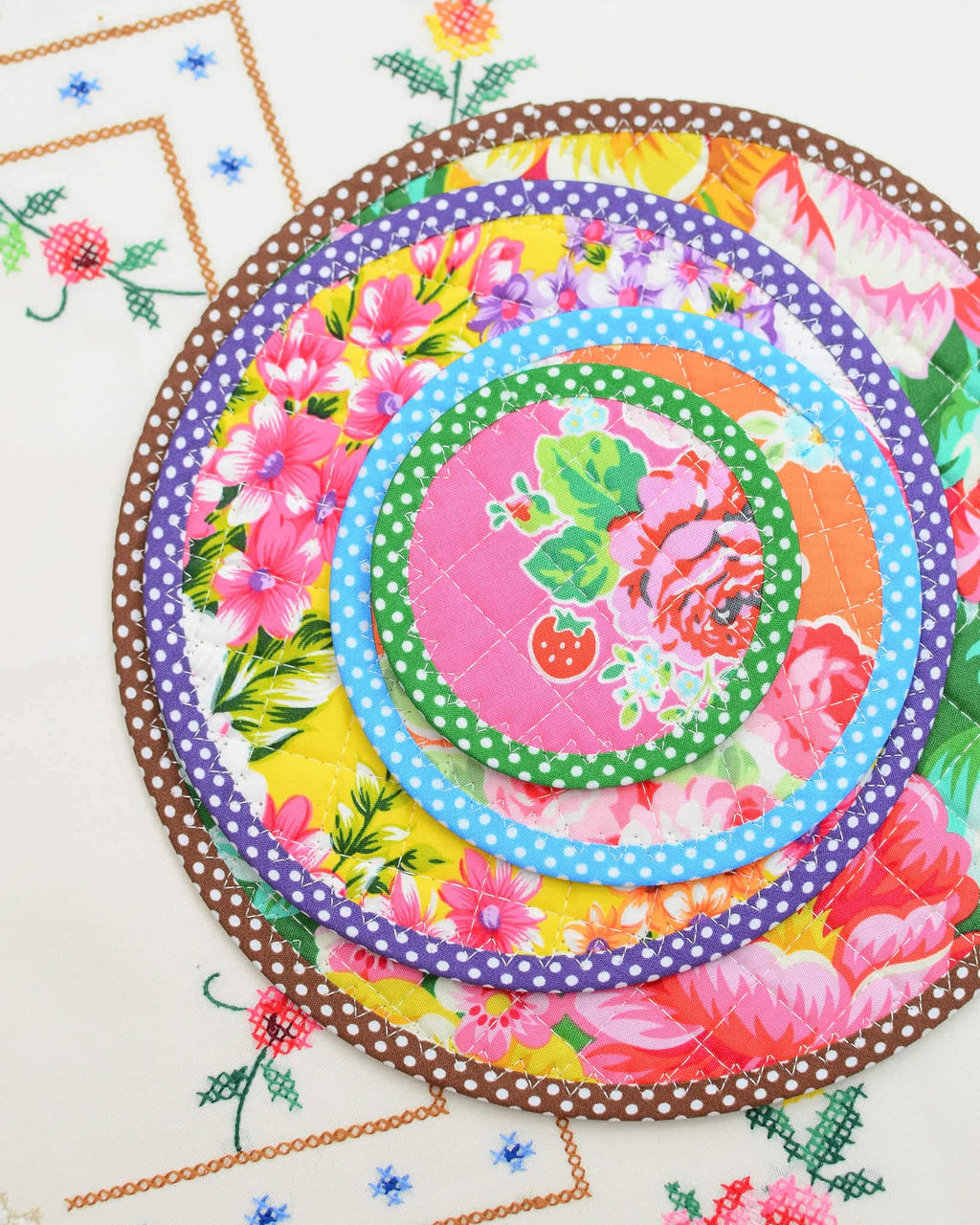 Luna Fabric Coaster - PDF Sewing Pattern
