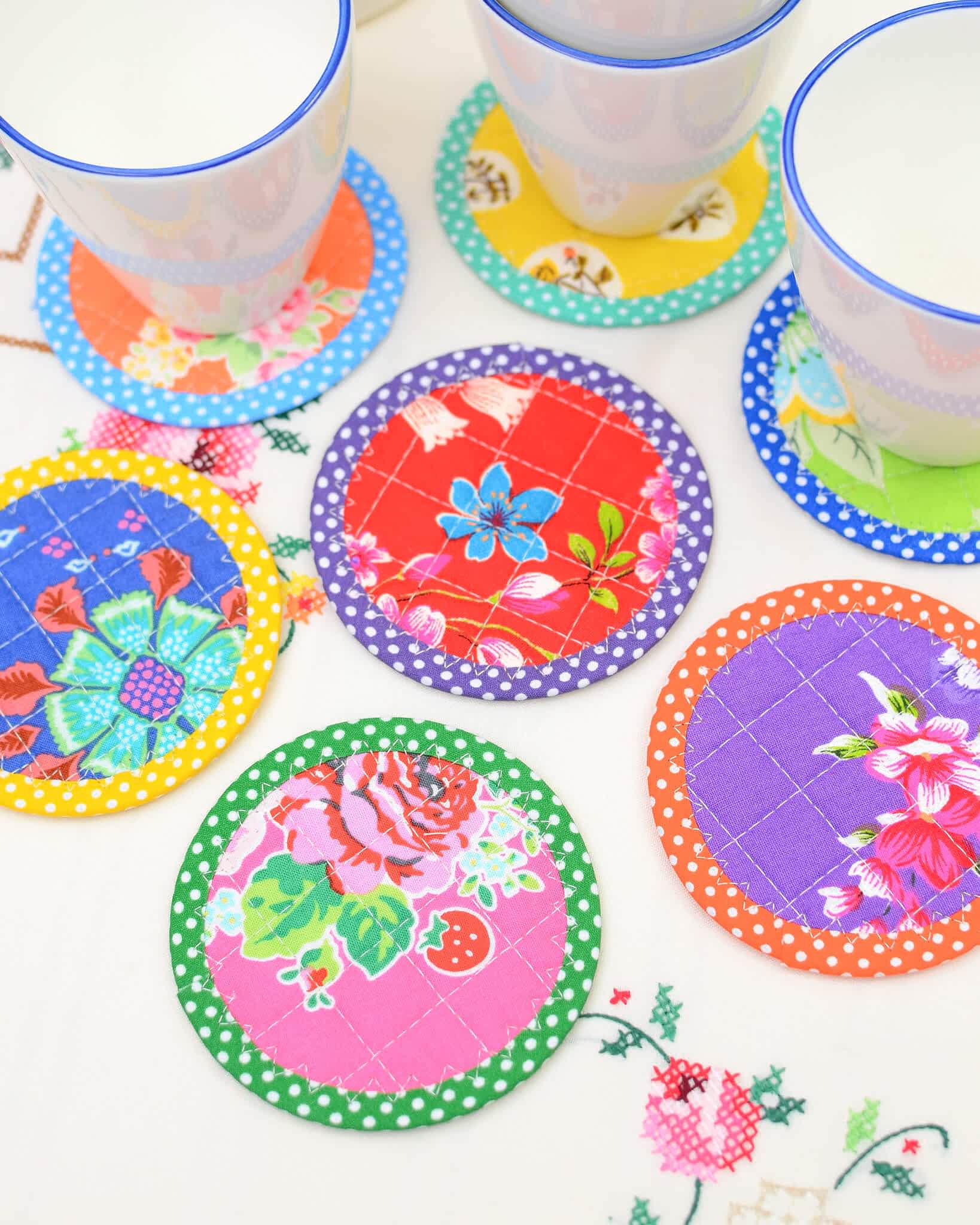 Luna Fabric Coaster - PDF Sewing Pattern