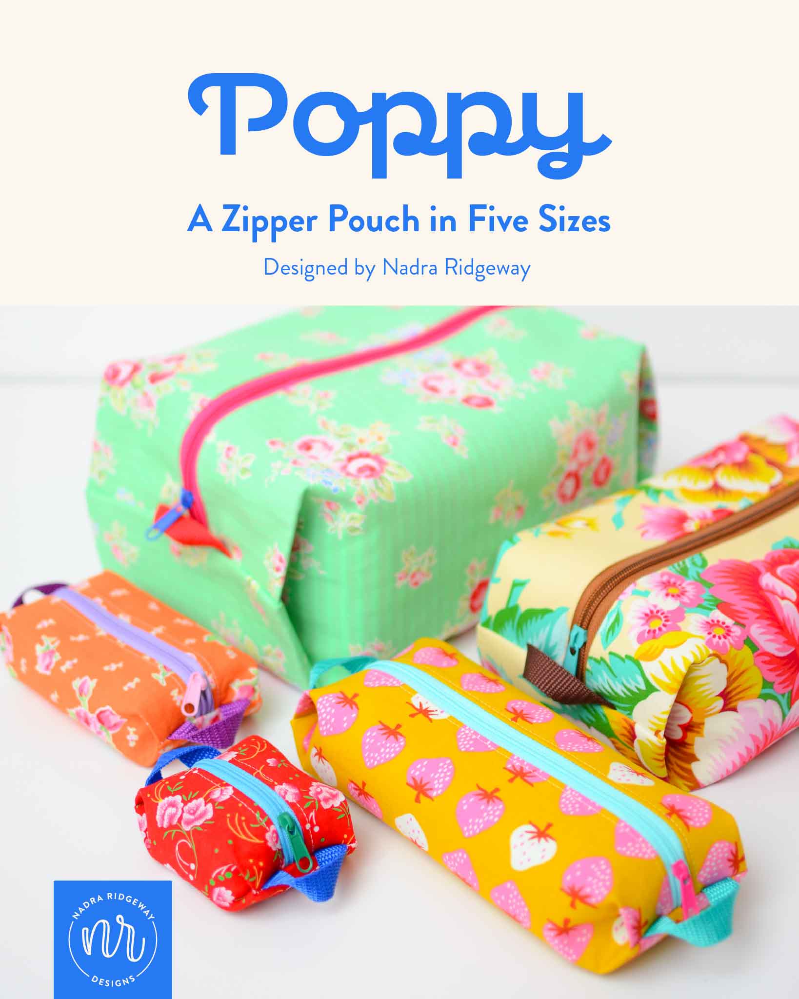 Poppy Reißverschlusstasche - PDF Nähanleitung