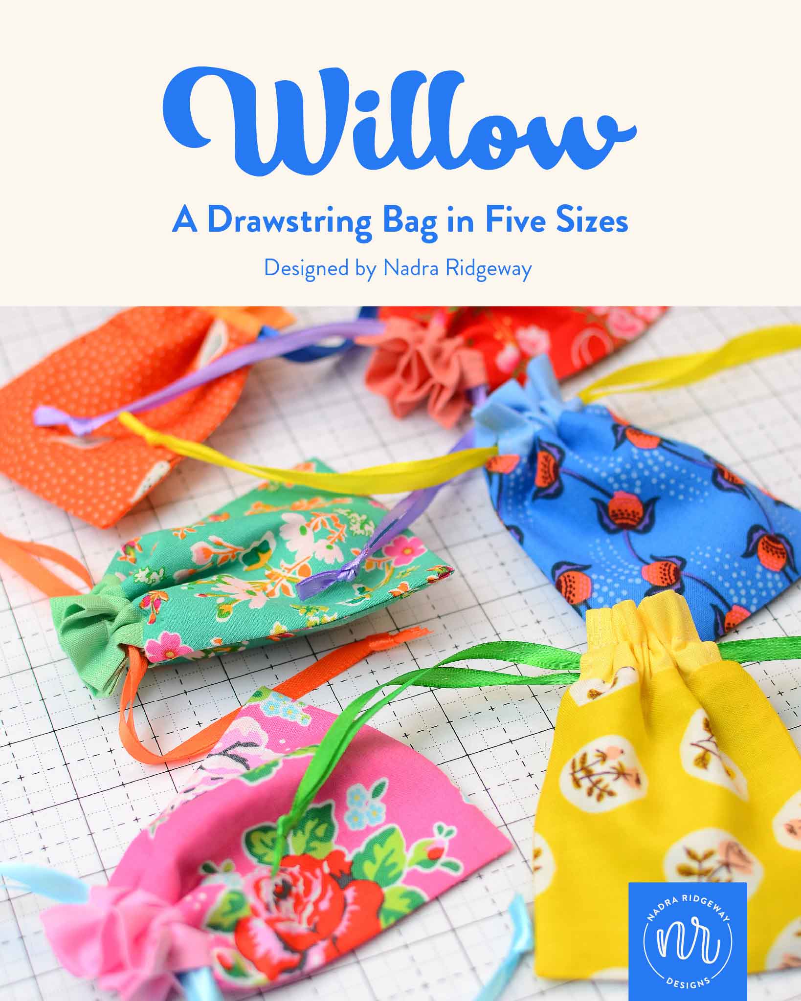 Willow Drawstring Bag - PDF Sewing Pattern